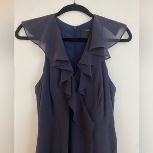 Lulu’s navy ruffle tier formal dress